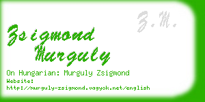 zsigmond murguly business card